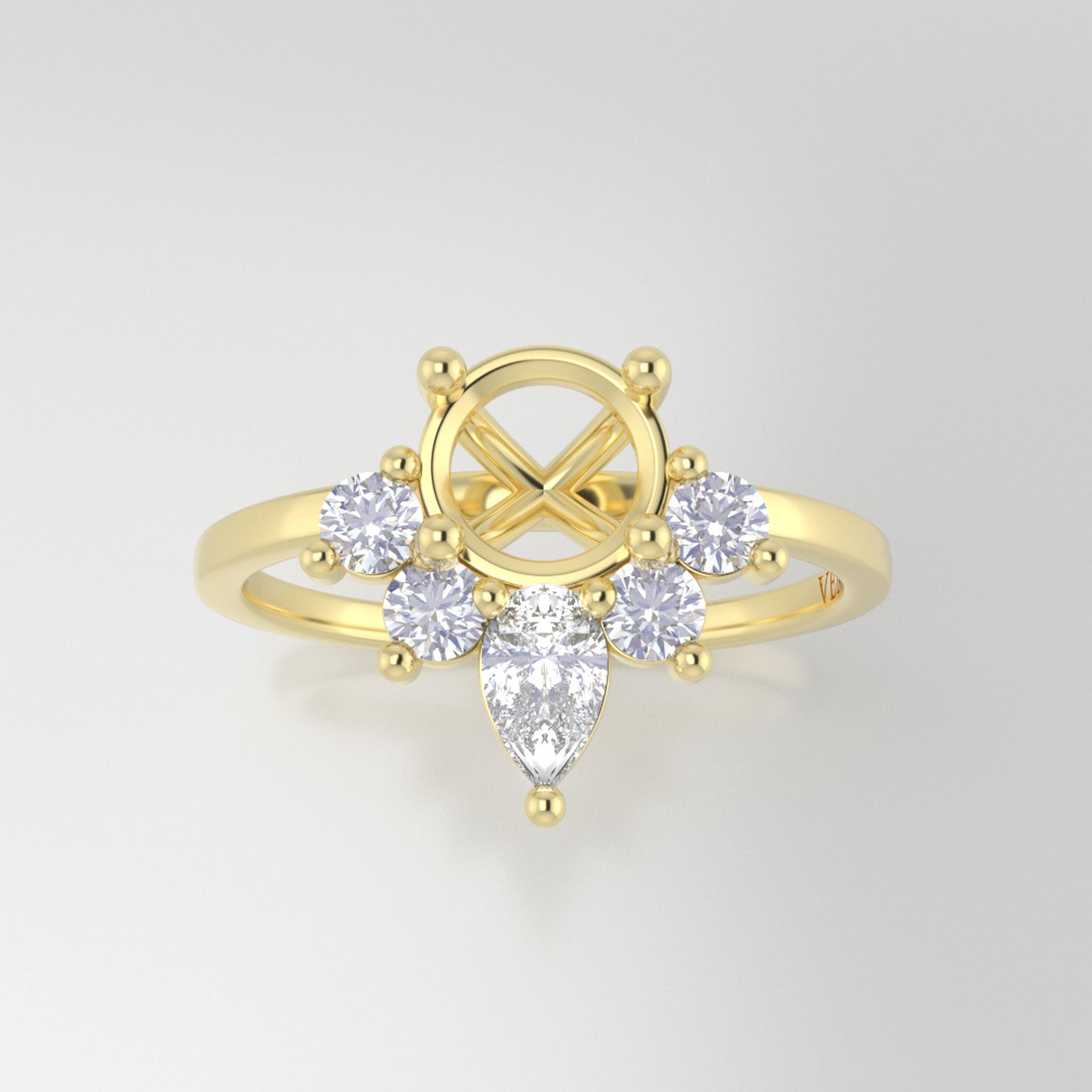 The Celeste | 14k | Yellow | Size 8.75 | Stone RQ8 | Green Ring Box | Custom Engraving:  +$0