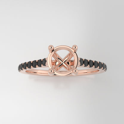 The Jett | 14k | Rose | Size 8.75 | Stone OP29 | Green Ring Box | Custom Engraving:  +$0