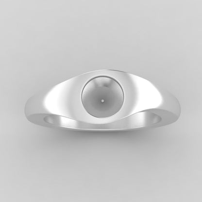 The Apollo | 18k | White | Size 7 | Stone KT54 | Gray Ring Box | Custom Engraving:  +$0