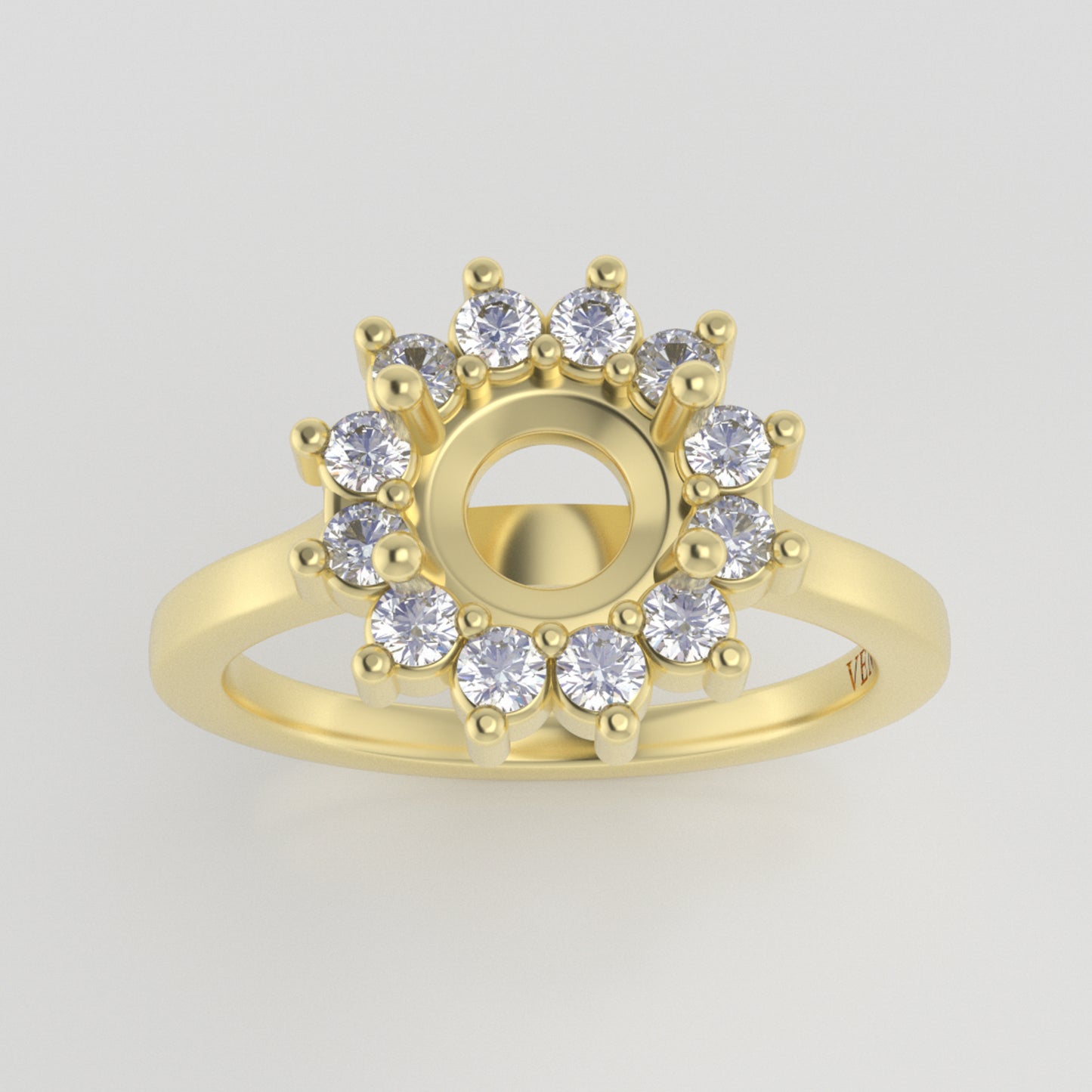 The Soleil | 14k | Yellow | Size 7.5 | Stone RB41 | Moss Ring Box | Custom Engraving:  +$0