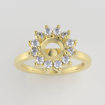 The Soleil | 14k | Yellow | Size 7 | Stone Moissanite | Marquise | 13x6.5mm | Pink Ring Box | Custom Engraving:  +$0