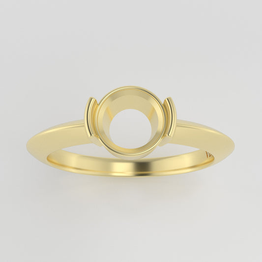 The Lyra | 14k | Yellow | Size 8 | Stone MQ16 | Blue Ring Box | Custom Engraving:  +$0