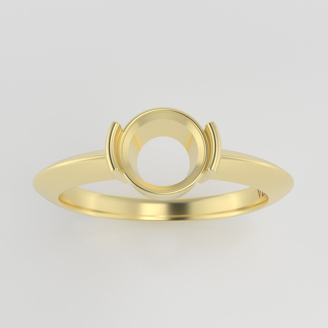 The Lyra | 14k | Yellow | Size 4.25 | Stone PD13 | Dune Ring Box | Custom Engraving:  +$0