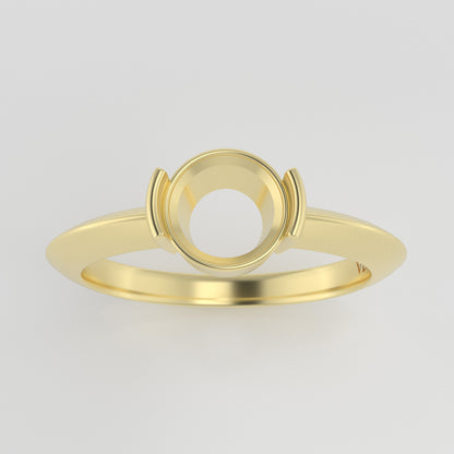 The Lyra | 14k | Yellow | Size 5 | Stone MOS238 | Green Ring Box | Custom Engraving:  +$0