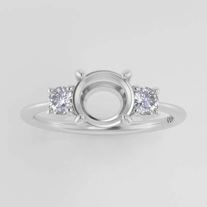 The Orion | 14k | White | Size 5.75 | Stone TOU6 | Lagoon Ring Box | Custom Engraving:  +$0