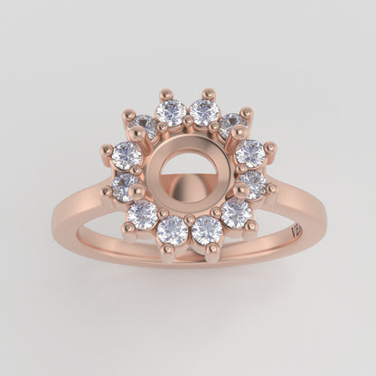 The Soleil | 18k | Rose | Size 7.5 | Stone Moissanite | Pear | 10x7mm | Antelope Ring Box | Custom Engraving: JMC & NER +$75