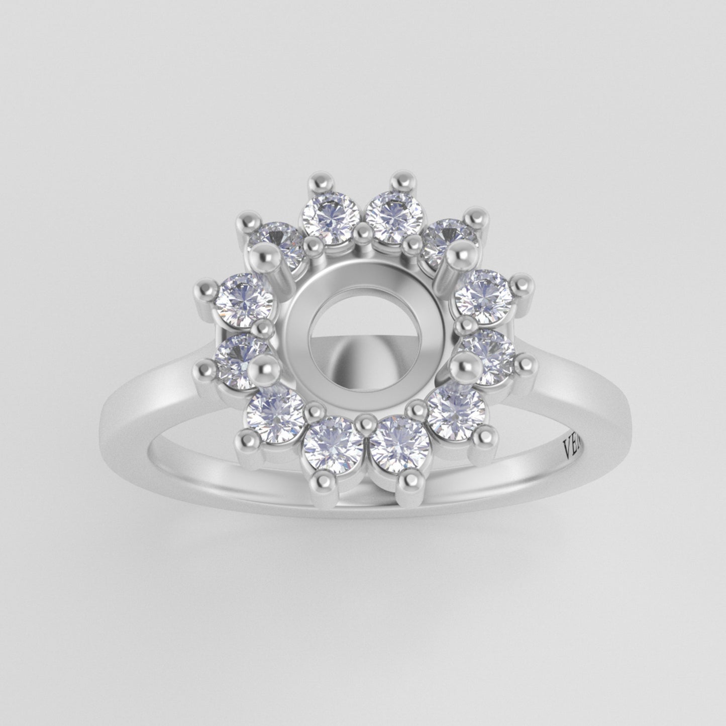 The Soleil | Platinum | White | Size 8.5 | Stone Moissanite | Pear | 10x7mm | Antelope Ring Box | Custom Engraving: illumë +$75