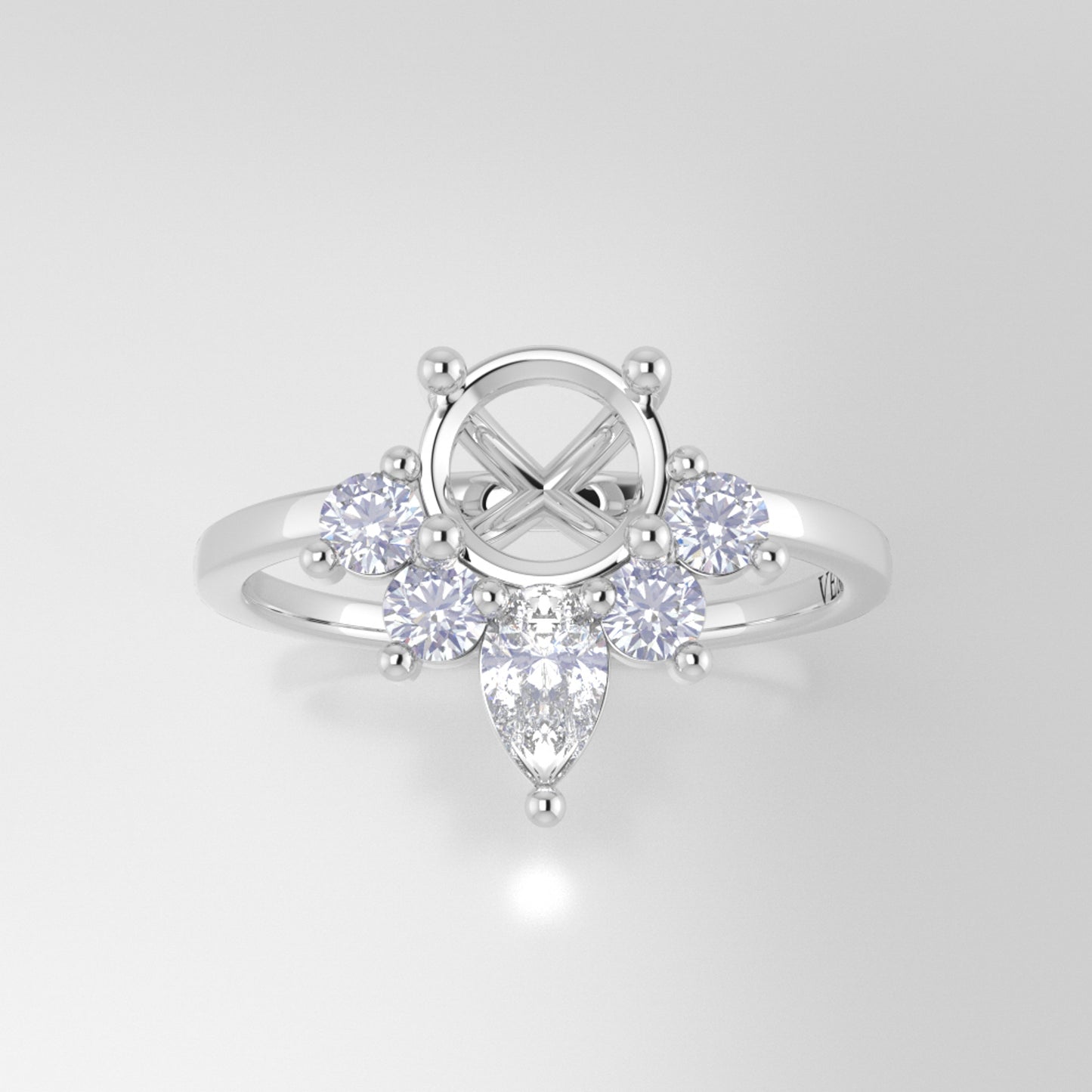 The Celeste | 14k | White | Size 4.75 | Stone CU8 | Antelope Ring Box | Custom Engraving:  +$0