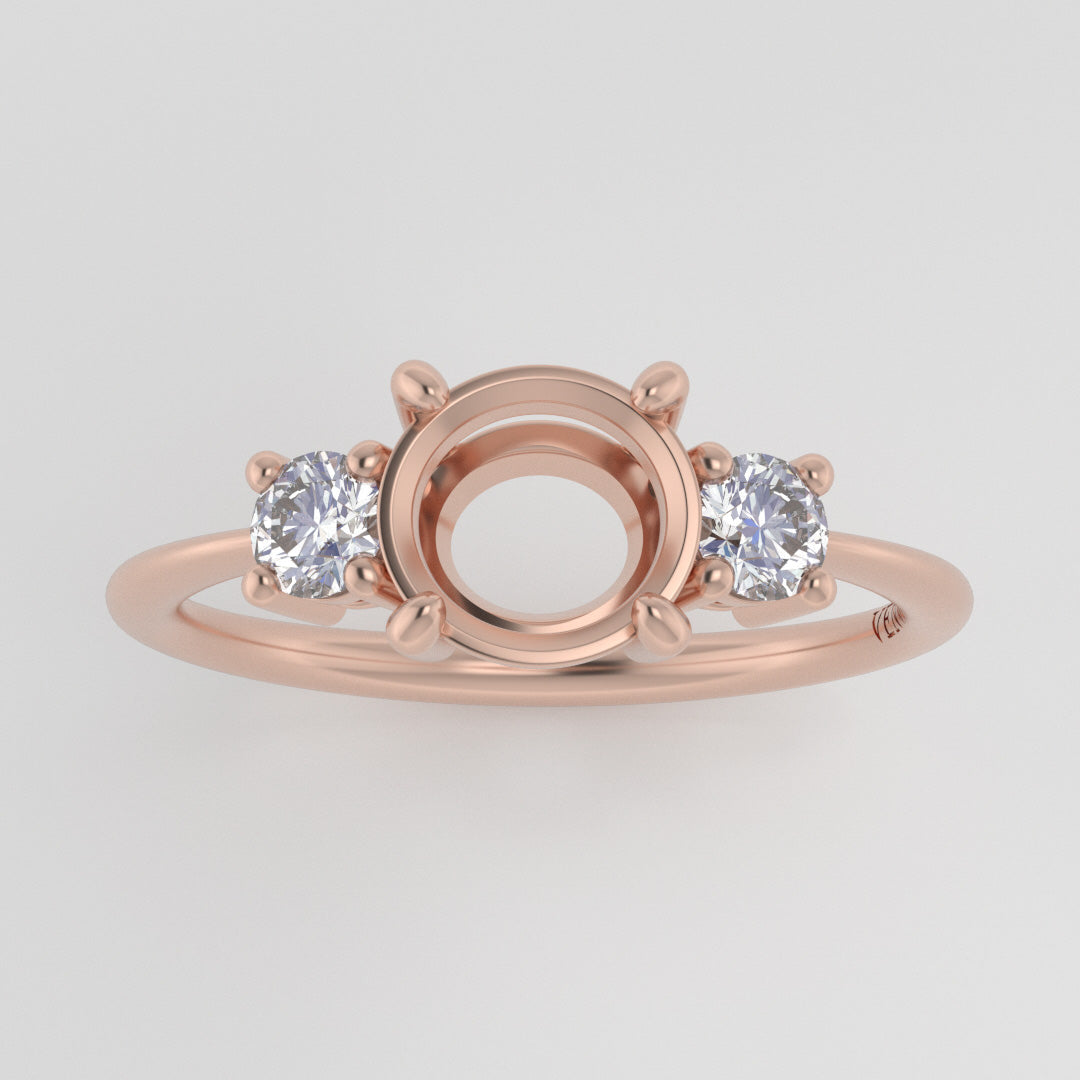 The Orion | 14k | Rose | Size 5.25 | Stone SA60 | Sand Dune Ring Box | Custom Engraving:  +$0