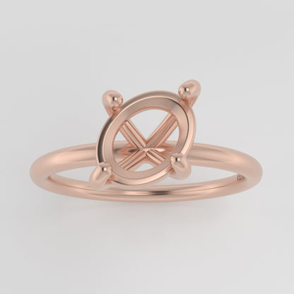 The Skye | 18k | Rose | Size 4 | Stone RB20 | Antelope Ring Box | Custom Engraving:  +$0