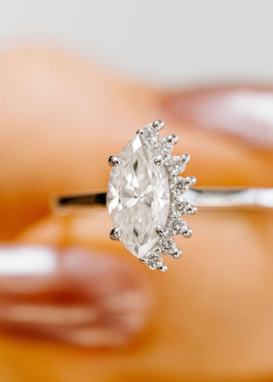 The Juliet | 1.03ct Marquise Moissanite | White Gold