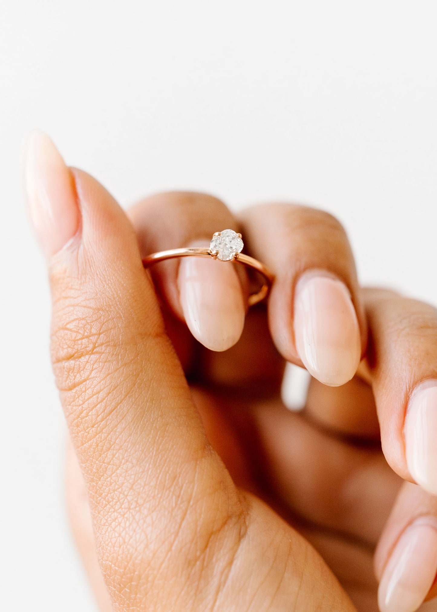 The Skye Ring | .30ct Cushion Cut Diamond | Rose Gold