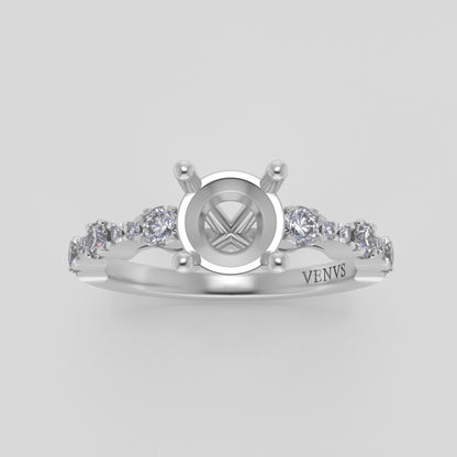 The Saturn | Platinum | White | Size 4.75 | Stone KT69 | Cinque Ring Box | Custom Engraving:  +$0