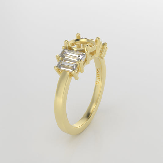 The Portia | 14k | Rose | Size 4 | Stone OP16 | Antelope Ring Box | Custom Engraving:  +$0