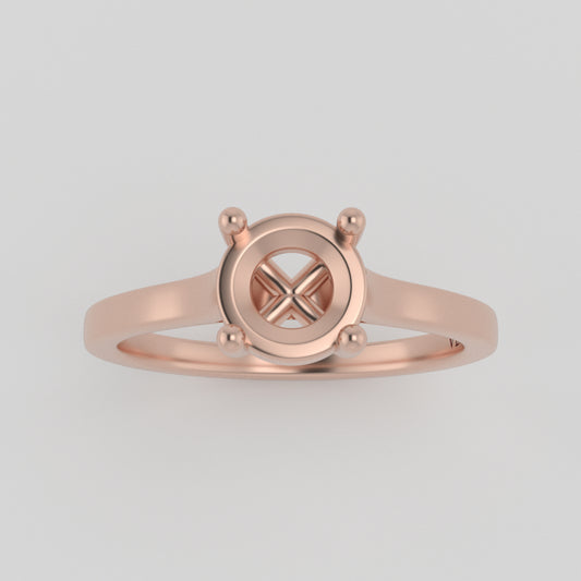 The Nova | 14k | Rose | Size 6.5 | Stone MQ5 | Fremont Ring Box | Custom Engraving:  +$0