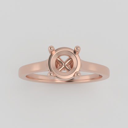 The Nova | 14k | Rose | Size 7.25 | Stone EMC22 | Antelope Ring Box | Custom Engraving:  +$0