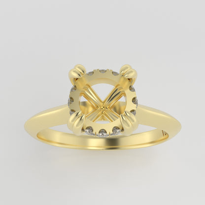 The Eden | 14k | Yellow | Size 6.75 | Stone MOS7 | Antelope Ring Box | Custom Engraving:  +$0