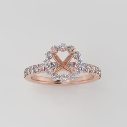 The Cordelia | 18k | Rose | Size 9 | Stone SA29 | Cinque Ring Box | Custom Engraving:  +$0