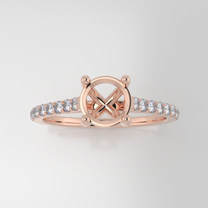 The Aurora | 14k | Rose | Size 8 | Stone PS88 | Antelope Ring Box | Custom Engraving: forever. +$75