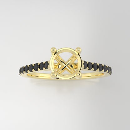 The Jett | 14k | Yellow | Size 6 | Stone Moissanite | Radiant | 8x6mm | Rainforest Ring Box | Custom Engraving:  +$0
