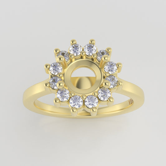 The Soleil | 14k | Yellow | Size 5 | Stone OP30 | Fremont Ring Box | Custom Engraving:  +$0